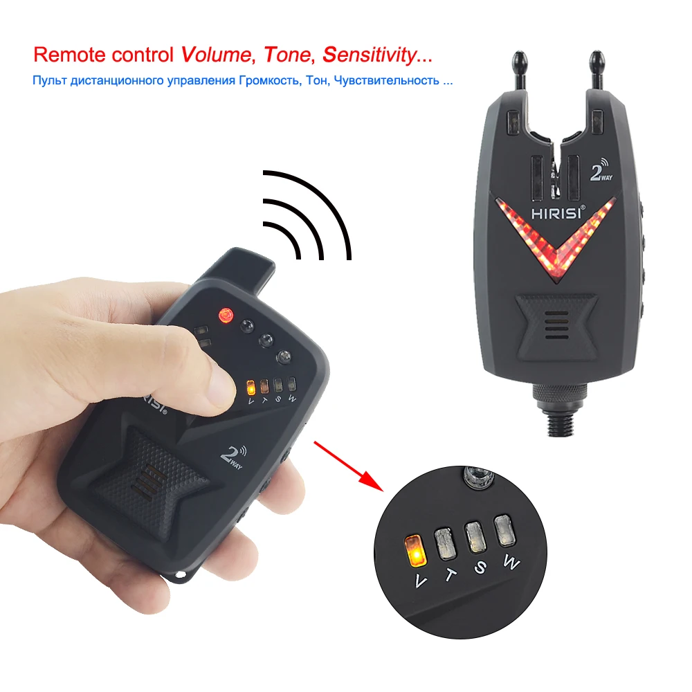 4pcs Carp Fishing Alarm Set Wireless Bite Alarm 2 Way Remote Control Bite Indicator