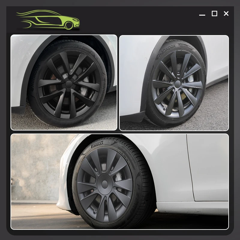 4PCS Design For TESLA Model 3 18 Inch Arachnid Style Wheel Cover Hubcaps Cap Only For Model 3 Wheel Cover Accessories