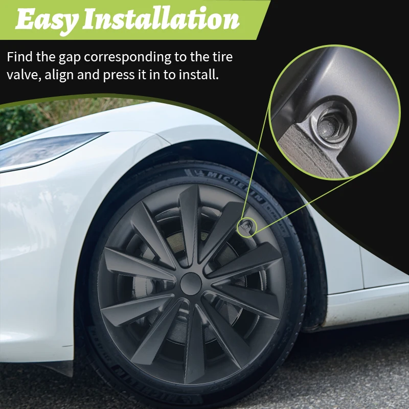4PCS Design For TESLA Model 3 18 Inch Arachnid Style Wheel Cover Hubcaps Cap Only For Model 3 Wheel Cover Accessories