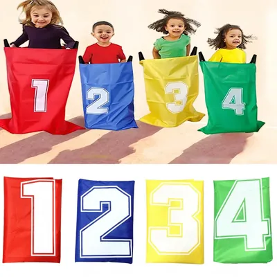 4Pcs Fun Outdoor Sports Props Kangaroo Jumping Bag Sack Race Games Parent-child Interactive Sense Training Kids