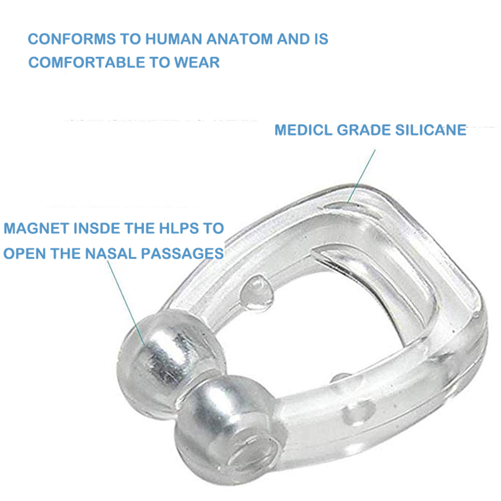4pcs Silicone Magnetic Anti Snore Stop Snoring Nose Clip Sleep Tray Sleeping Aid Apnea Guard Night Device with Case 4pcs Silicone Magnetic Anti Snore Stop Snoring Nose Clip Sleep Tray Sleeping Aid Apnea Guard Night Device with Case
