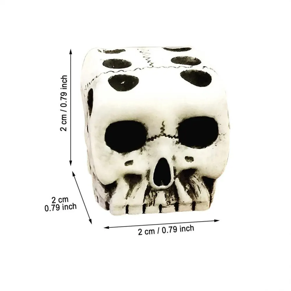 4Pcs Skull Dice 6-Sided Bone Unique Gift Gamer Great For Role Playing Board Game For Halloween