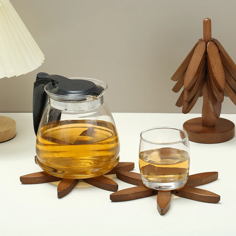 4PCS Tree Design Stand Wooden Trivets Decorative Anti Scald Heat Resistant Table Mat Coaster Wood Placemats Pot 4PCS Tree Design Stand Wooden Trivets Decorative Anti Scald Heat Resistant Table Mat Coaster Wood Placemats Pot