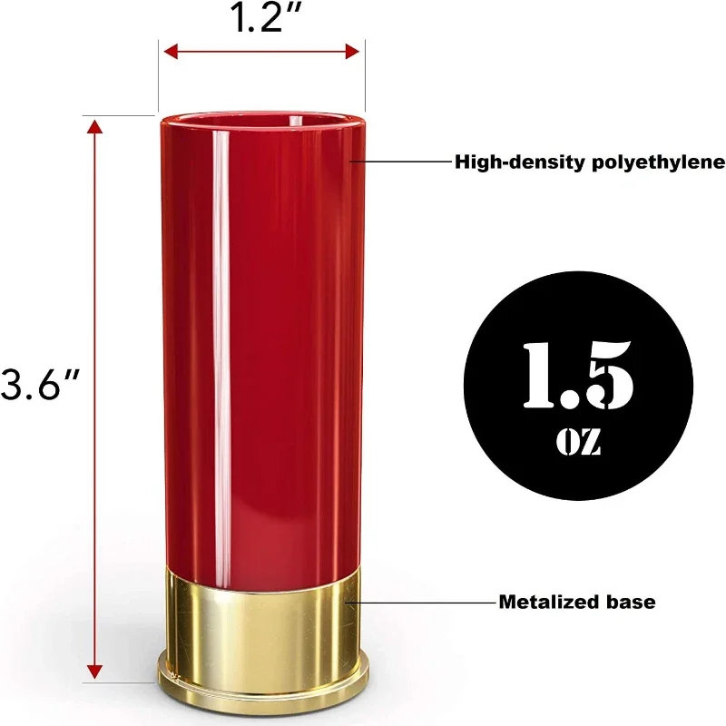 4PCS/Set 36ML Shot Glass Drinking Cup Creative High Quality Plastic Shotgun Bullet Shape Water Wine Glass Party 4PCS/Set 36ML Shot Glass Drinking Cup Creative High Quality Plastic Shotgun Bullet Shape Water Wine Glass Party