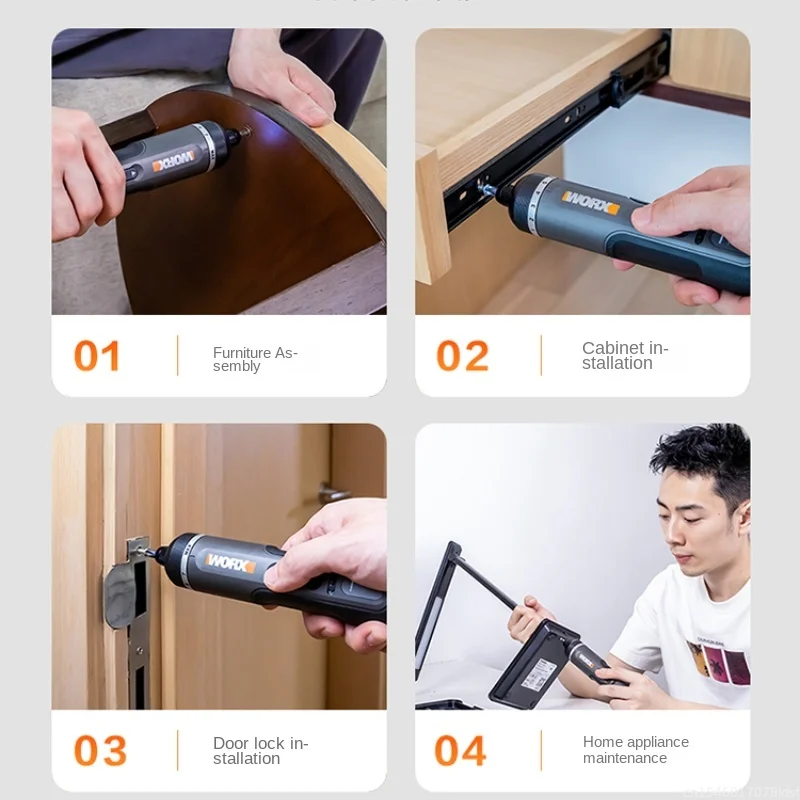 4V Electrical Screwdriver Sets Smart Cordless Electric Screwdrivers USB Rechargeable Handle 30 Bit Sets Power Tools