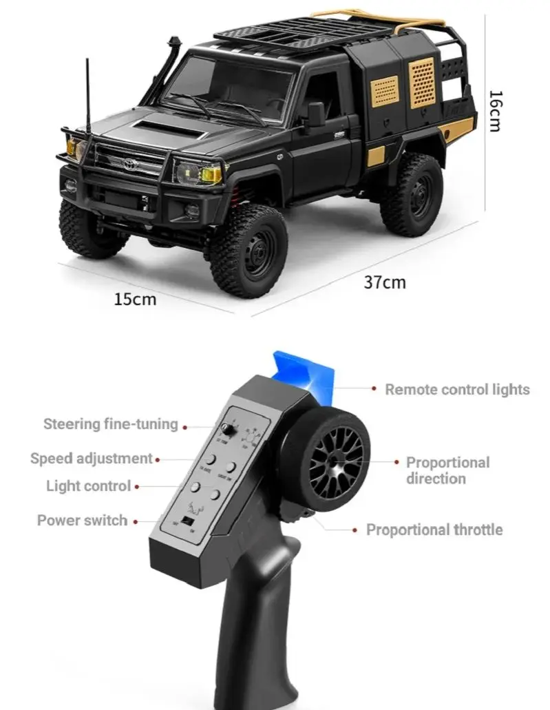 4WD off-road Climbing Vehicle 1:12 Full Scale RC Car Electric Erawler Remote ControlCar Model Toy Gifts