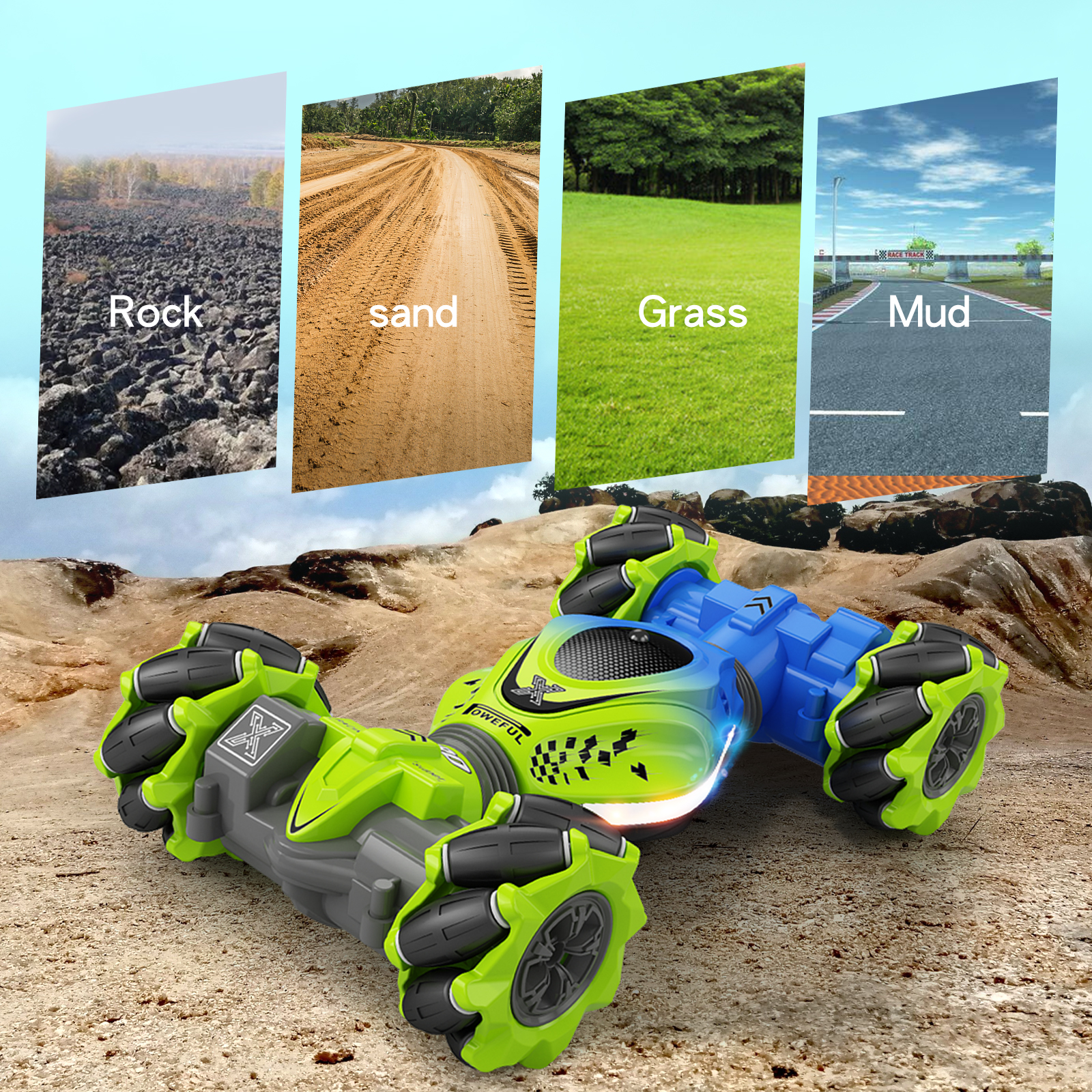 4WD RC Car Toy 2.4G Radio Remote Control Cars RC Watch Gesture Sensor Rotation Twist Stunt Drift Vehicle Toy for