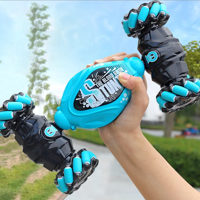 4WD RC Drift Car With Music Led Lights 2.4G Gesture Radio Remote Control Spray Stunt Car 360° Rotating Climbing Car