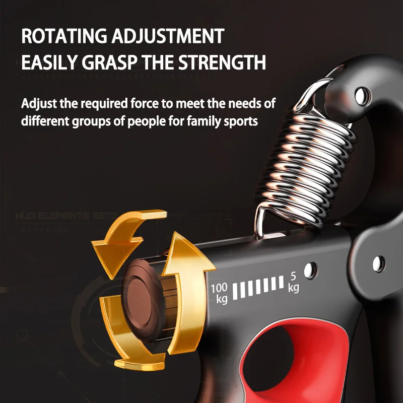 5-100kg Grip Strength Gym Wrist Expander Hand Strengthener Adjustable Muscle Recovery Fitness Hand Strength Exercise 5-100kg Grip Strength Gym Wrist Expander Hand Strengthener Adjustable Muscle Recovery Fitness Hand Strength Exercise
