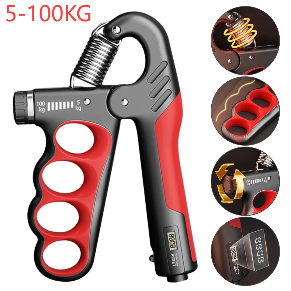 5-100Kg Hand Gripper Gym Wrist Expander Hand Strengthener Adjustable Dynamometer Hand Grip Finger Forearm Trainer 5-100Kg Hand Gripper Gym Wrist Expander Hand Strengthener Adjustable Dynamometer Hand Grip Finger Forearm Trainer