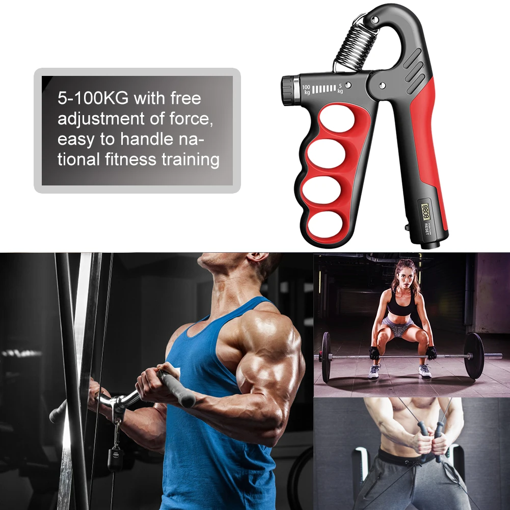 5-100Kg Hand Gripper Gym Wrist Expander Hand Strengthener Adjustable Dynamometer Hand Grip Finger Forearm Trainer 5-100Kg Hand Gripper Gym Wrist Expander Hand Strengthener Adjustable Dynamometer Hand Grip Finger Forearm Trainer