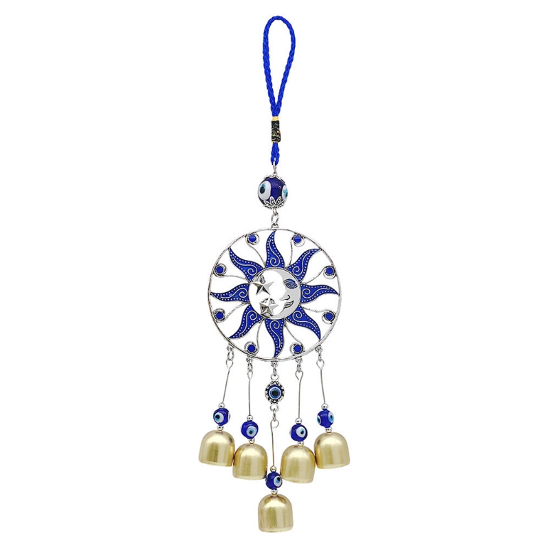 5 Bells Hanging Evil Eye Windchime