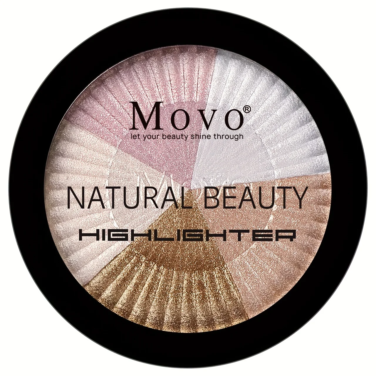 5 Colors Highlighter Powder Makeup Palette, Shimmer Glitter Highlighter Palette High Pigment Face Illuminator Makeup