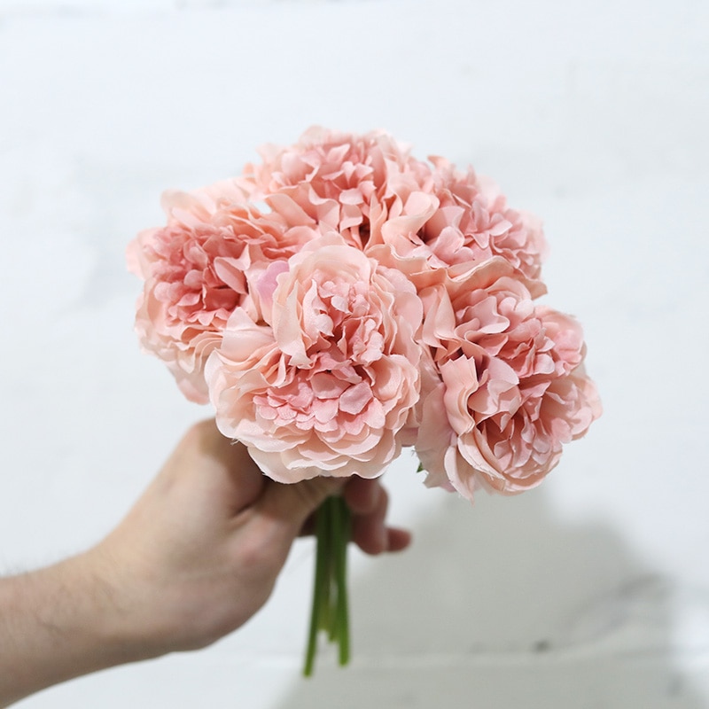 5 Heads Peony Silk Flowers for Home Decor 5 Heads Peony Silk Flowers for Home Decor