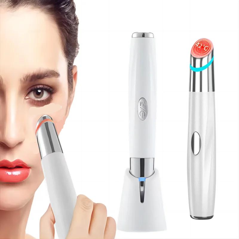 5 In 1 Eye Beauty Device Facial Massager Led Red Light Therapy Wand for Relax Eye Dark Circles Eye Bags Puffiness