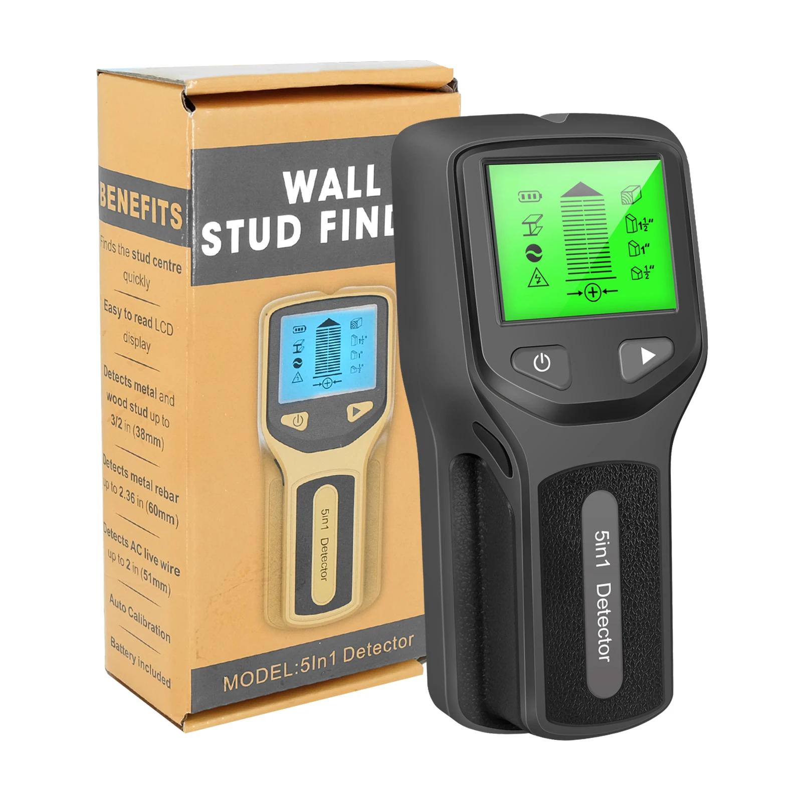 5 In 1 Metal Detector Wall Detector Wall Thickness Gauge Backlight Wall Stud Finder Electronic Wall Scanner Gold Finder 5 In 1 Metal Detector Wall Detector Wall Thickness Gauge Backlight Wall Stud Finder Electronic Wall Scanner Gold Finder