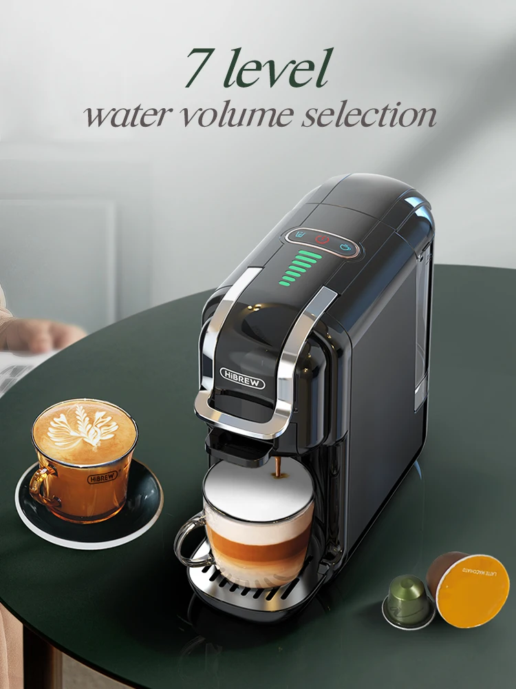5 in 1 Multiple Capsule Coffee Machine Hot/Cold DG Cappuccino Nes Small Capsule ESE Pod Ground Coffee Cafeteria 20Bar