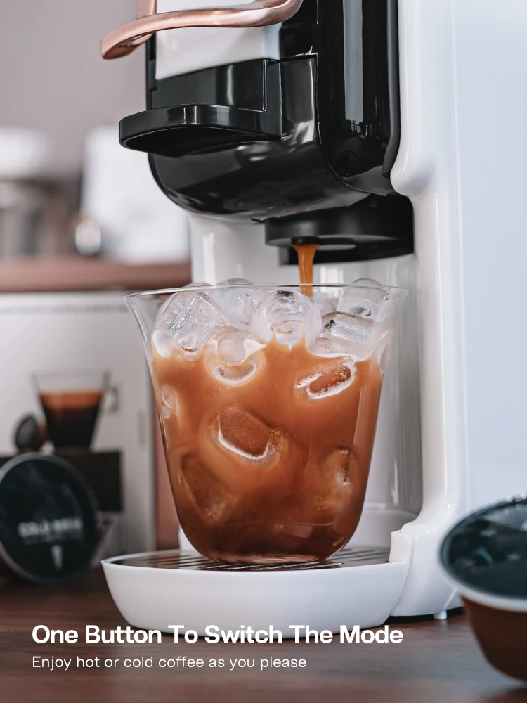 5 in 1 Multiple Capsule Coffee Machine Hot/Cold DG Cappuccino Nes Small Capsule ESE Pod Ground Coffee Cafeteria 20Bar