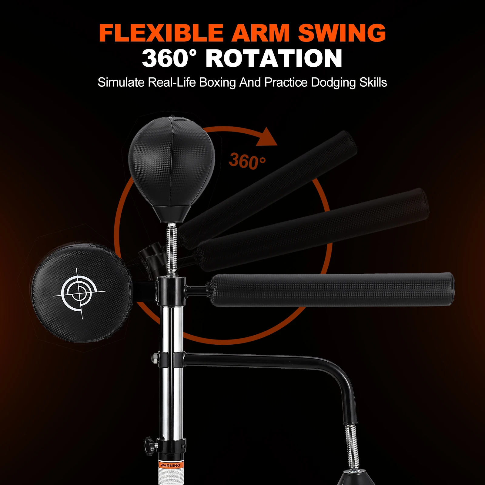5 in 1 Punching Bag with Stand for Adult and Kids, Freestanding Speed Bag Hitting Target Heavy Kickboxing Bag