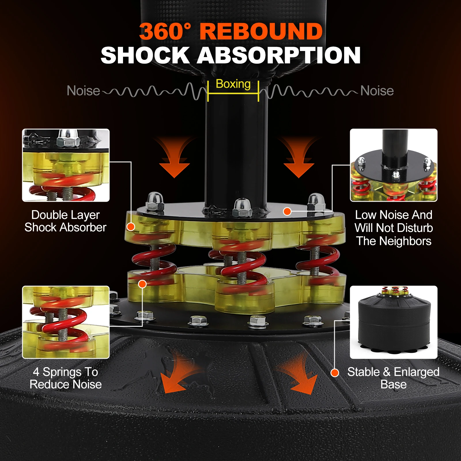 5 in 1 Punching Bag with Stand for Adult and Kids, Freestanding Speed Bag Hitting Target Heavy Kickboxing Bag