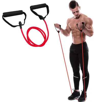 5 Levels Fitness Pull Rope Resistant Strap with Handle