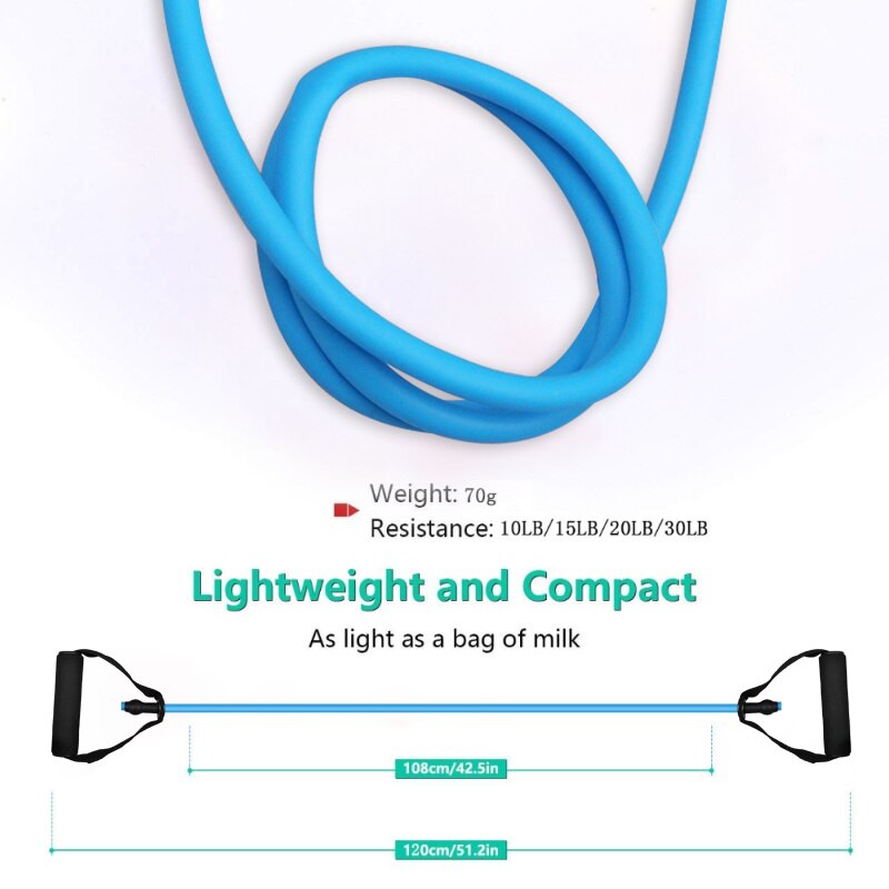 5 Levels Fitness Pull Rope Resistant Strap with Handle