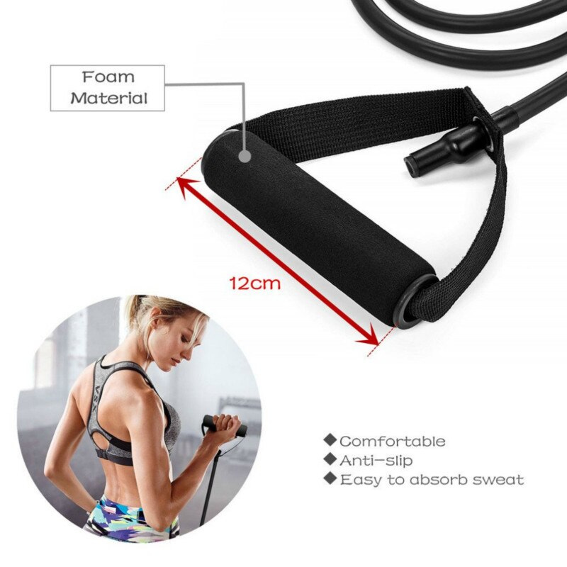 5 Levels Fitness Pull Rope Resistant Strap with Handle