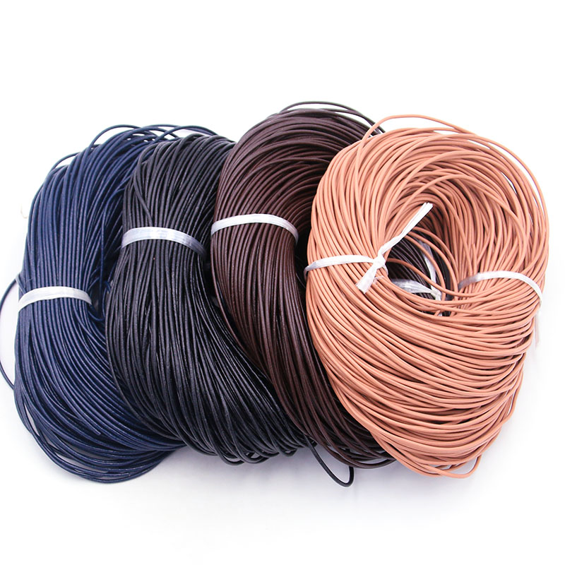 5 Meter Genuine Cow Leather Round Thong Cord DIY Bracelet Findings Rope String For Jewelry Making 5 Meter Genuine Cow Leather Round Thong Cord DIY Bracelet Findings Rope String For Jewelry Making