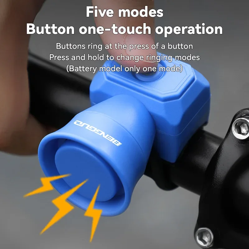 5 Mode Bike Electric Bell Horn Cycling USB Charging Motorcycle Ring Antitheft Waterproof Alarm Mountain Road Bicycle 5 Mode Bike Electric Bell Horn Cycling USB Charging Motorcycle Ring Antitheft Waterproof Alarm Mountain Road Bicycle