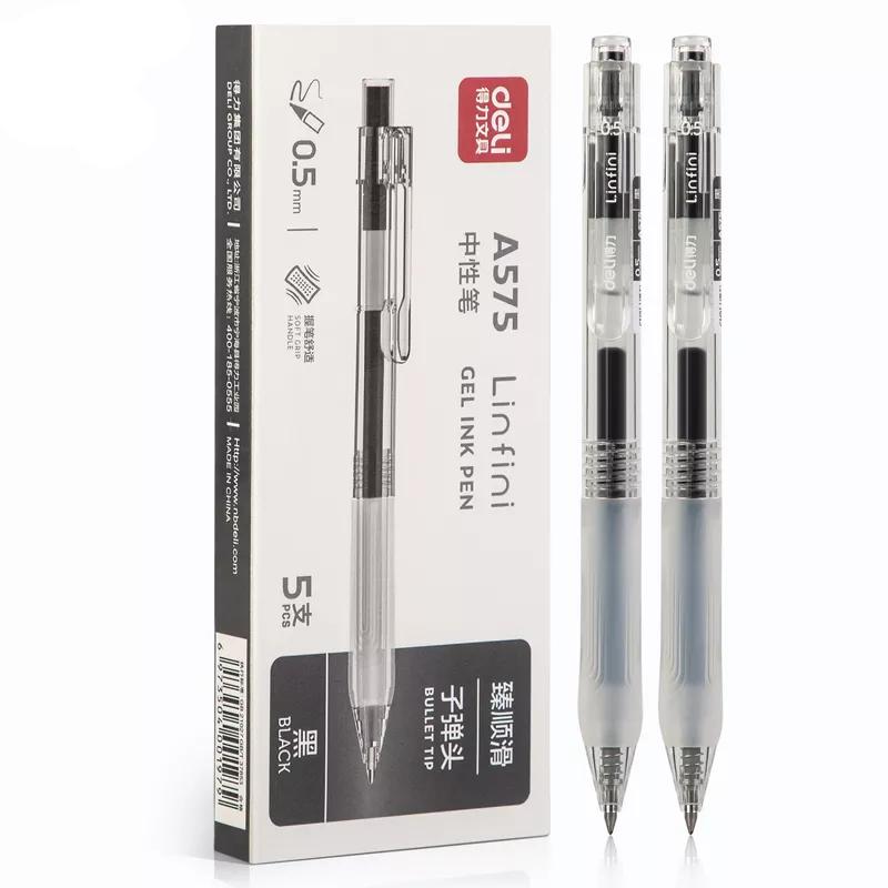 5 Pens Retractable Gel Ink Pen Black Blue Bullet Tip Office Writing Pen 0.5 mm Replaceable Refills School Supplies 5 Pens Retractable Gel Ink Pen Black Blue Bullet Tip Office Writing Pen 0.5 mm Replaceable Refills School Supplies