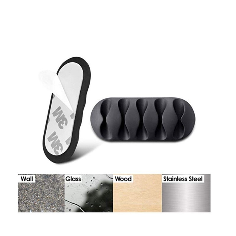 5 Slot Self Adhesive Cable Organizer Clip 5 Slot Self Adhesive Cable Organizer Clip