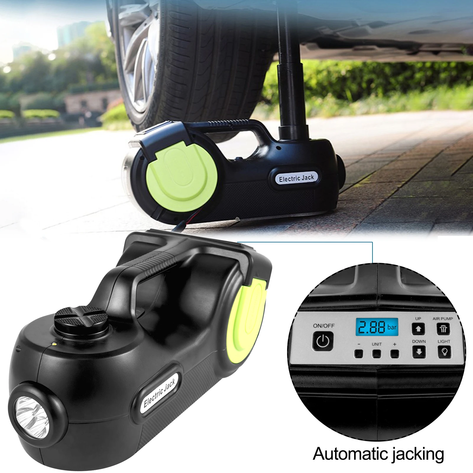 5 Ton 12V Electric Car Jack Kit + Impact Wrench LED Light Portable Hydraulic Jack 13.5-36 CM Tire Lifting Car Repair 5 Ton 12V Electric Car Jack Kit + Impact Wrench LED Light Portable Hydraulic Jack 13.5-36 CM Tire Lifting Car Repair