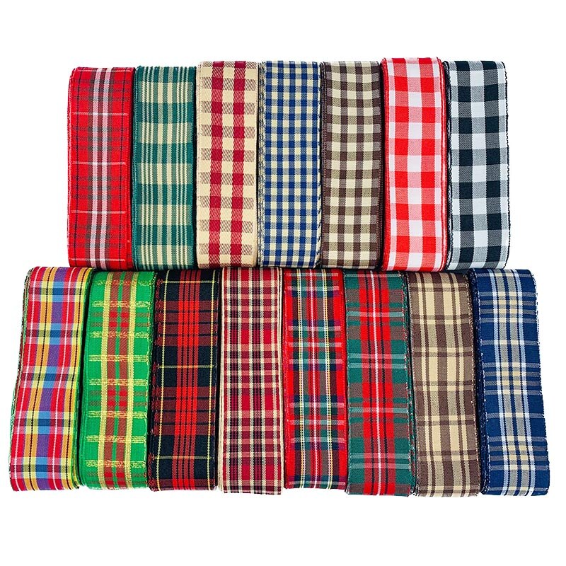 5 Yard Polyester Plaid Ribbon