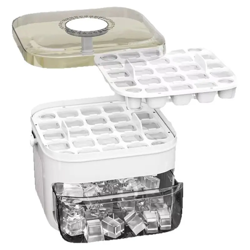50-Cube Ice Maker with Easy Press Cap with Easy-press Lid Large Capacity Ice Cube Machine Reusable Food-grade Ice Cube 50-Cube Ice Maker with Easy Press Cap with Easy-press Lid Large Capacity Ice Cube Machine Reusable Food-grade Ice Cube