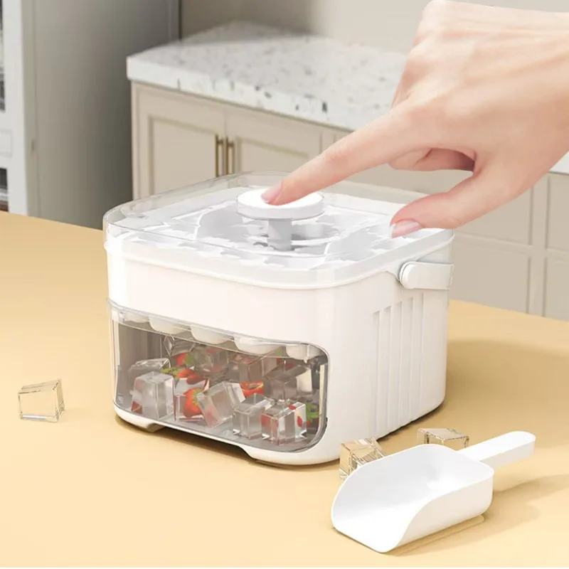 50-Cube Ice Maker with Easy Press Cap with Easy-press Lid Large Capacity Ice Cube Machine Reusable Food-grade Ice Cube 50-Cube Ice Maker with Easy Press Cap with Easy-press Lid Large Capacity Ice Cube Machine Reusable Food-grade Ice Cube