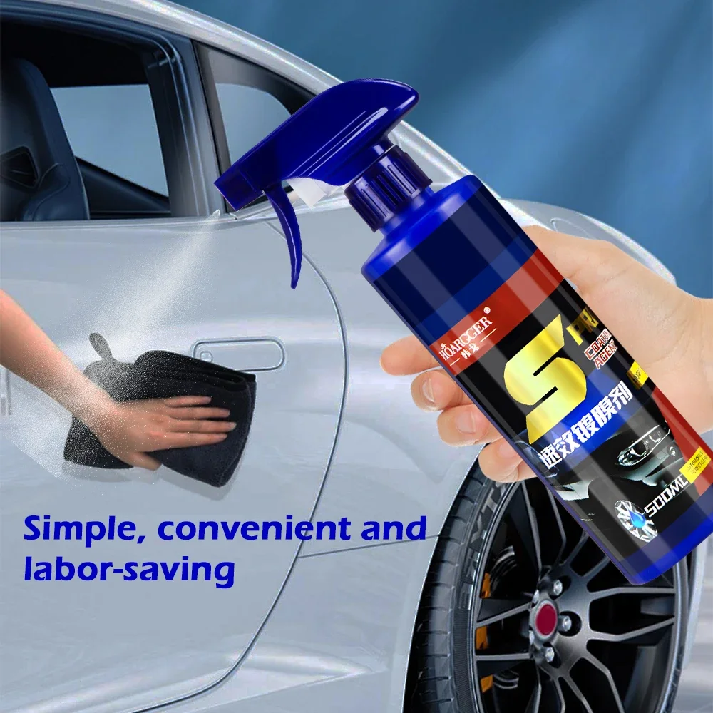 500ml 3 in 1 Car Paint Repair Ceramic Coating Spray Quick Nano-coating Spray Wax Automotive Hydrophobic Polish Paint