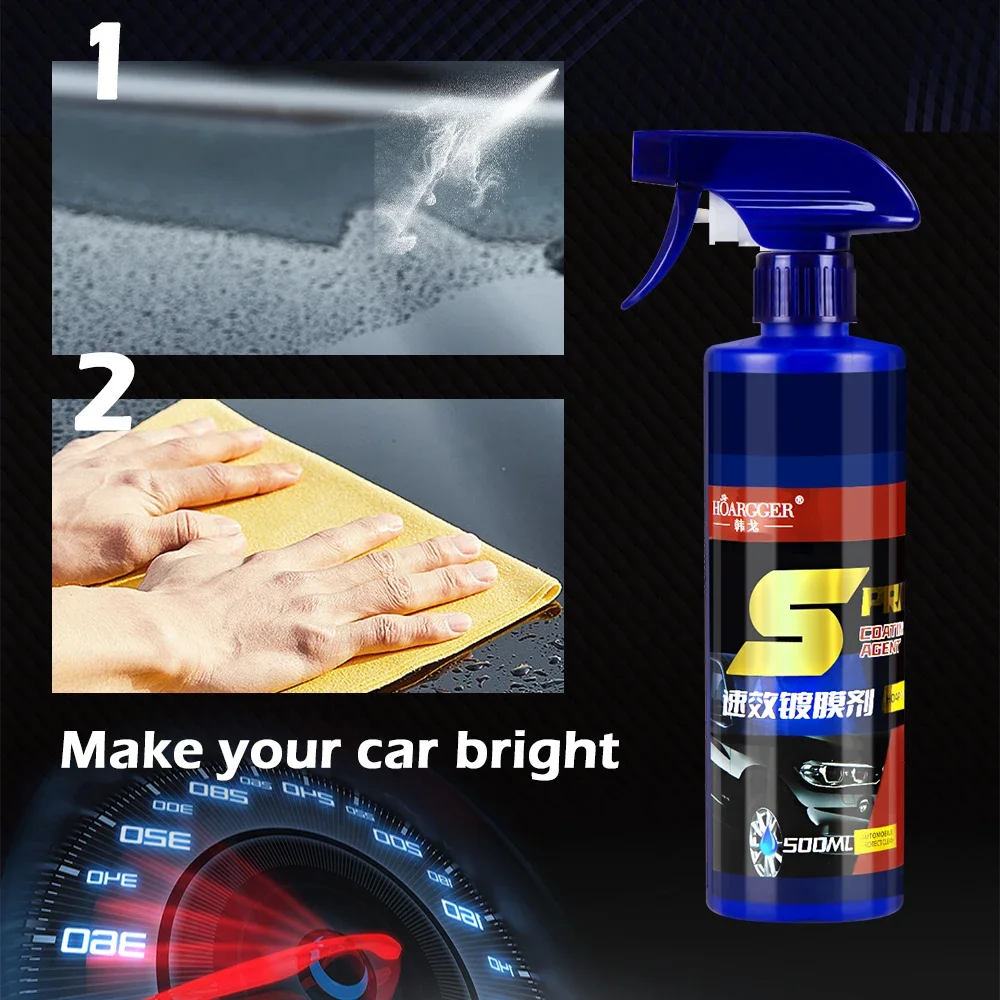 500ml 3 in 1 Car Paint Repair Ceramic Coating Spray Quick Nano-coating Spray Wax Automotive Hydrophobic Polish Paint