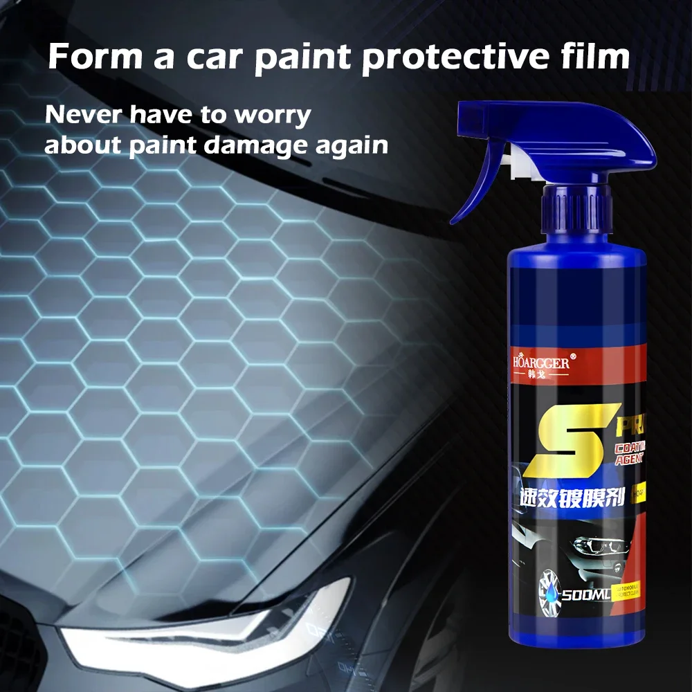 500ml 3 in 1 Car Paint Repair Ceramic Coating Spray Quick Nano-coating Spray Wax Automotive Hydrophobic Polish Paint