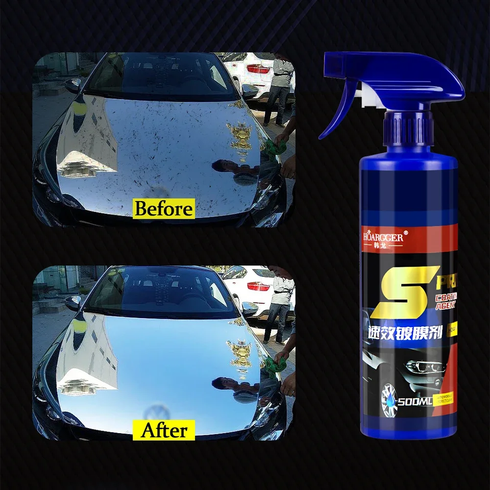 500ml 3 in 1 Car Paint Repair Ceramic Coating Spray Quick Nano-coating Spray Wax Automotive Hydrophobic Polish Paint