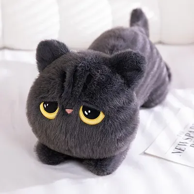 50cm kawaii Black Cat Plush Toy Doll Cute Big Cuddly Pillow Cushion Ins Black Cat Plush Toy Doll For Boy Girl Brithday