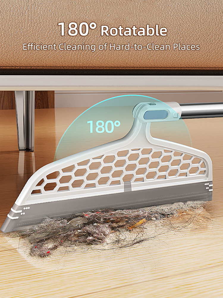 50inch Magic Silicone Broom Lengthen Floor Cleaning Squeegee Pet Hair Dust Brooms Bathroom Floor Wiper Household