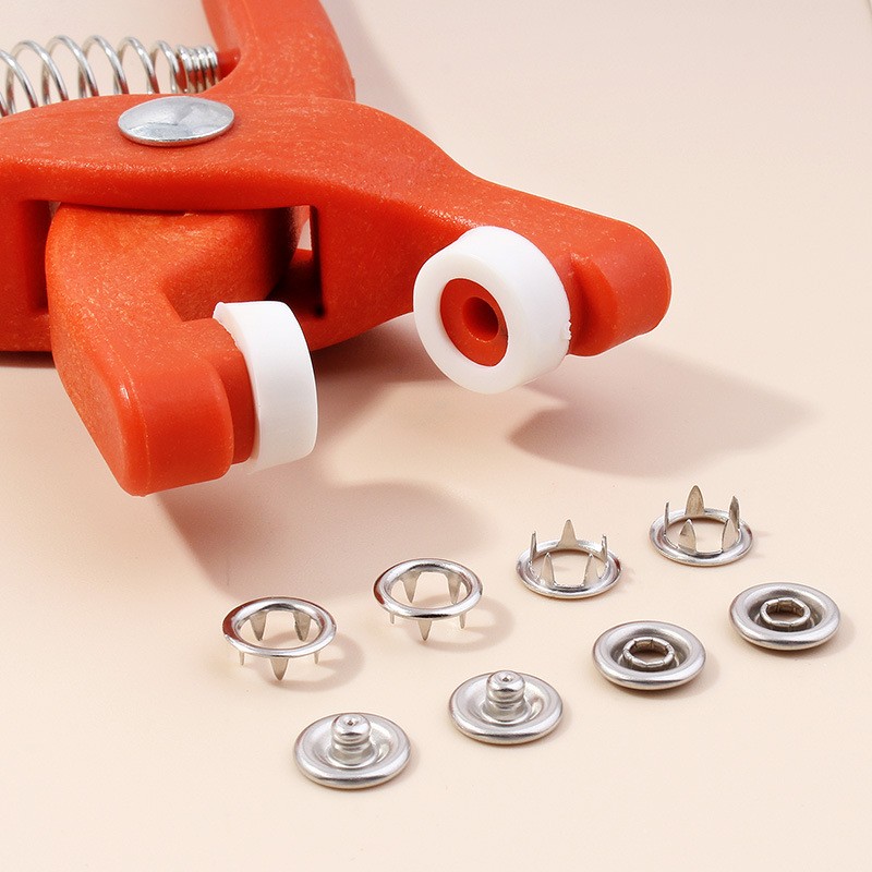 50pcs 9.5MM Five Jaw Buckle Pliers Set Tool DIY Craft Sewing Hollow Solid Metal Snap Buttons Clothes Installation 50pcs 9.5MM Five Jaw Buckle Pliers Set Tool DIY Craft Sewing Hollow Solid Metal Snap Buttons Clothes Installation