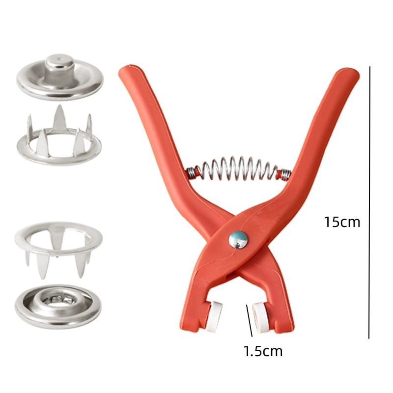50pcs 9.5MM Five Jaw Buckle Pliers Set Tool DIY Craft Sewing Hollow Solid Metal Snap Buttons Clothes Installation 50pcs 9.5MM Five Jaw Buckle Pliers Set Tool DIY Craft Sewing Hollow Solid Metal Snap Buttons Clothes Installation