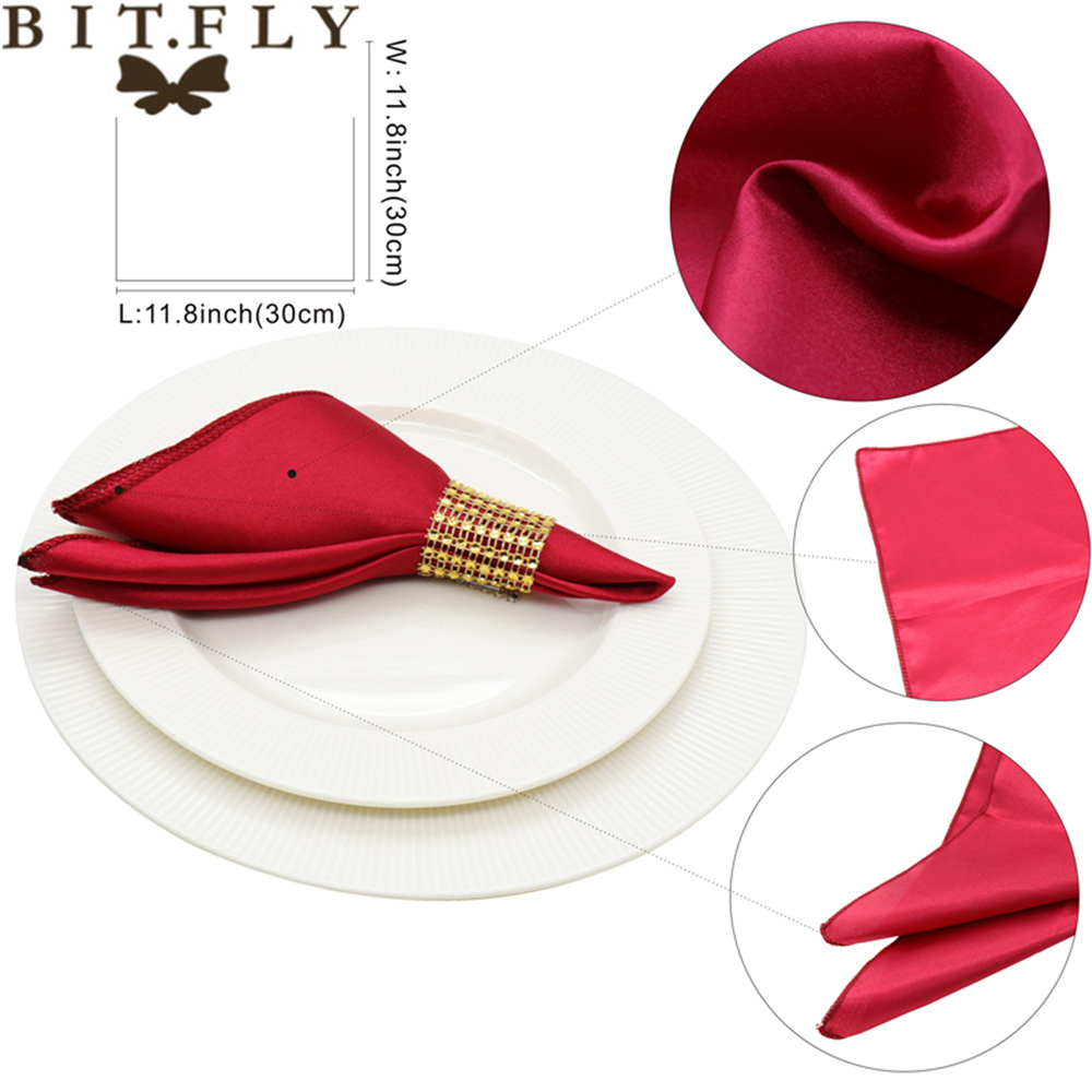 50pcs Cloth Table Napkin Satin Fabric 50pcs Cloth Table Napkin Satin Fabric