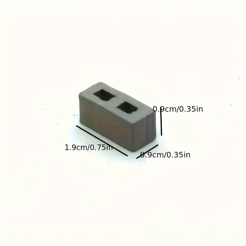 50pcs Mini Cinder Blocks, Miniature Bricks DIY Fake Bricks Concrete Tiny Dollhouse Accessories, For Model Buildings