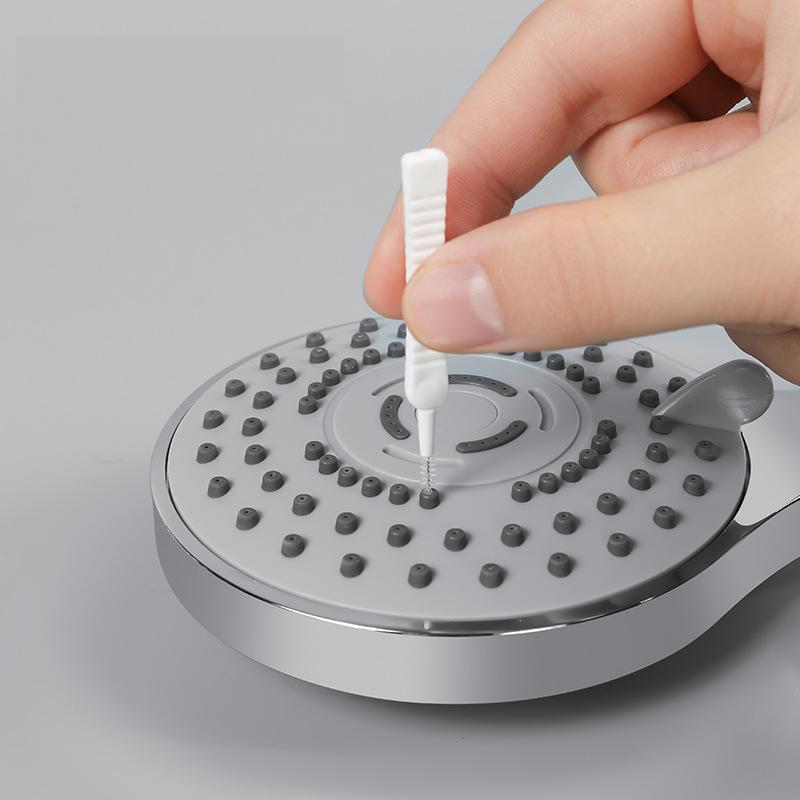 50pcs Shower Head Cleaning Brush White Small Brush Pore Gap Clean Anti-clogging Nylon For Kitchen Toilet Phone Hole