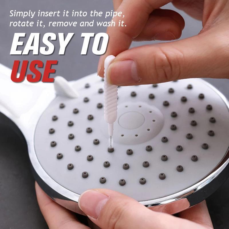 50pcs Shower Head Cleaning Brush White Small Brush Pore Gap Clean Anti-clogging Nylon For Kitchen Toilet Phone Hole
