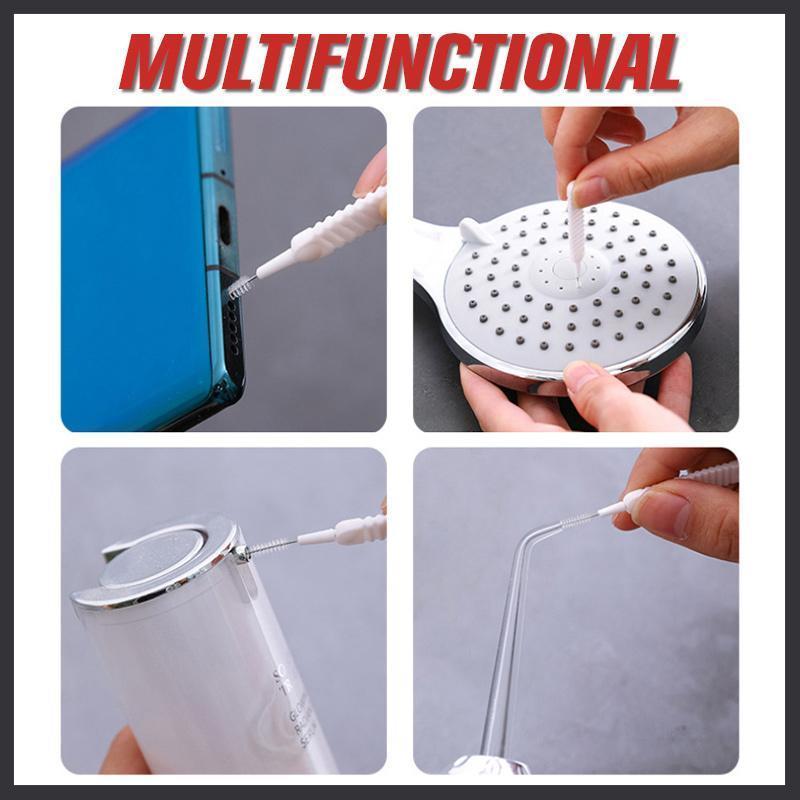 50pcs Shower Head Cleaning Brush White Small Brush Pore Gap Clean Anti-clogging Nylon For Kitchen Toilet Phone Hole