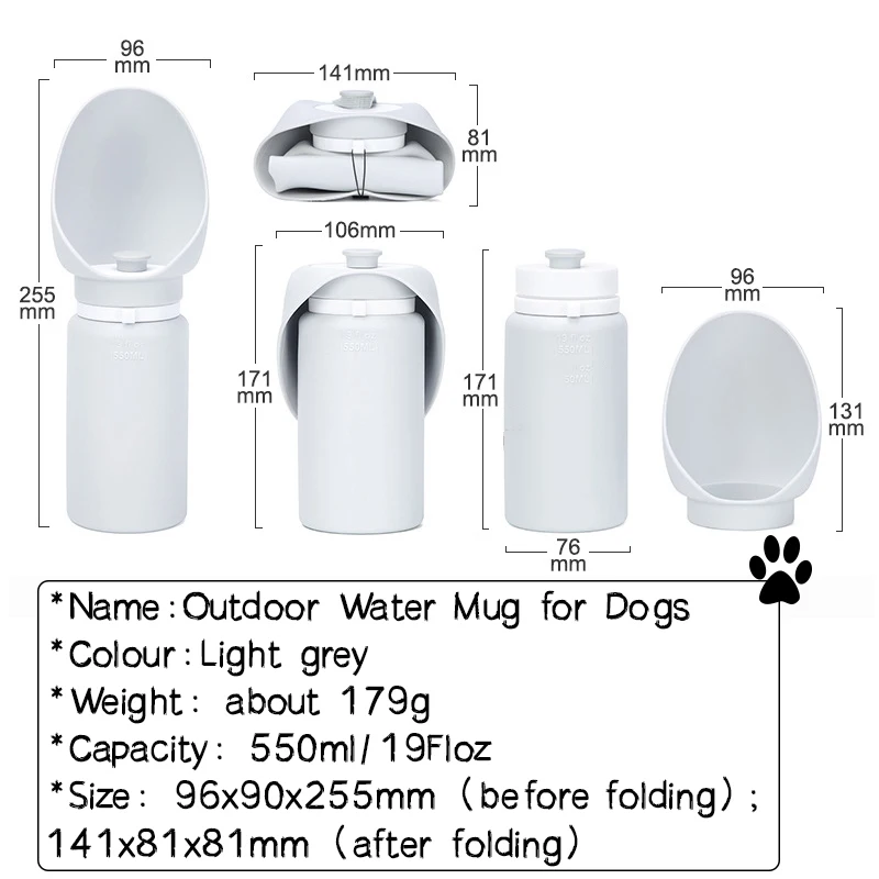 550ml Folding Pet Outdoor Walking Mug Portable Travel Water Bottle Puppy Cats Dogs Drinking Water Dispenser Cup Supplies 550ml Folding Pet Outdoor Walking Mug Portable Travel Water Bottle Puppy Cats Dogs Drinking Water Dispenser Cup Supplies