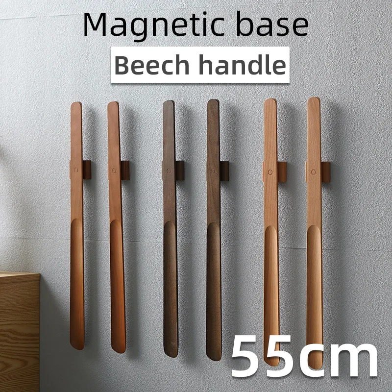 55CM Wooden Long Handle Magnetic Shoehorn Long Shoe Spoon Horn for Shoes Wear Shoe Easier 55CM Wooden Long Handle Magnetic Shoehorn Long Shoe Spoon Horn for Shoes Wear Shoe Easier